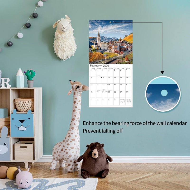 windrio 2026 Wall Calendar,Calendar 2026, November 2025 - December 2026, Wall Calendar Italy, 12" x 24" Opened,Full Page Months Thick & Sturdy Paper for Calendar Organizing & Planning - Image 4